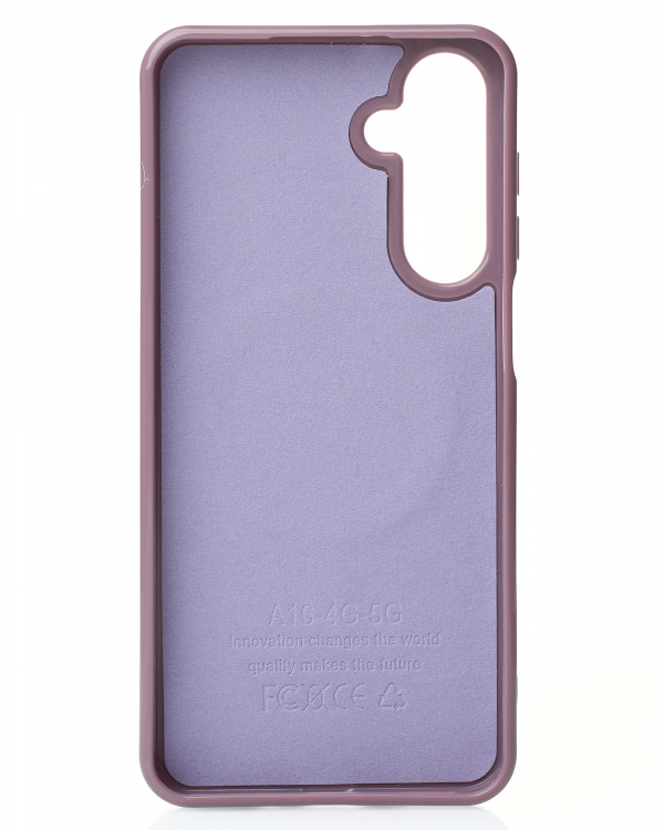 Силиконовый чехол Slim Ring Glamour с поддержкой MagSafe для Samsung A16 deep purple