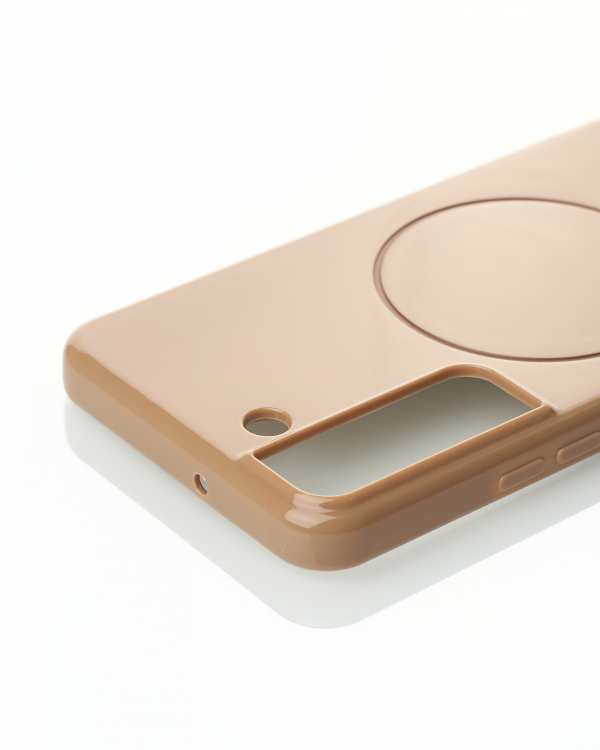 Чехол Glamour Case with MagSafe для Samsung S21 FE desert titanium