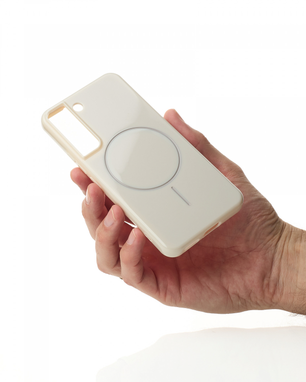 Чехол Glamour Case with MagSafe для Samsung S21 FE natural titanium