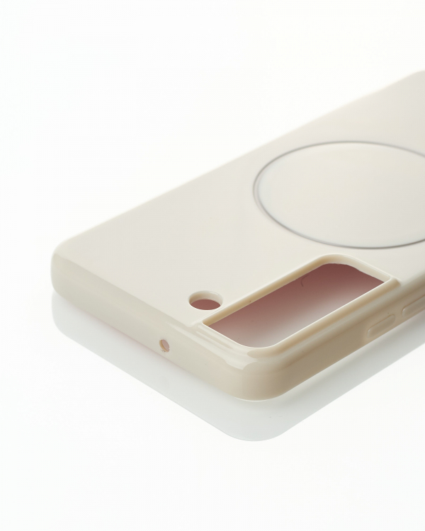 Чехол Glamour Case with MagSafe для Samsung S21 FE natural titanium