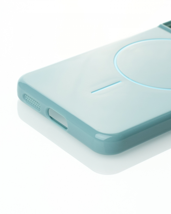 Чехол Glamour Case with MagSafe для Samsung S21 FE wave blue