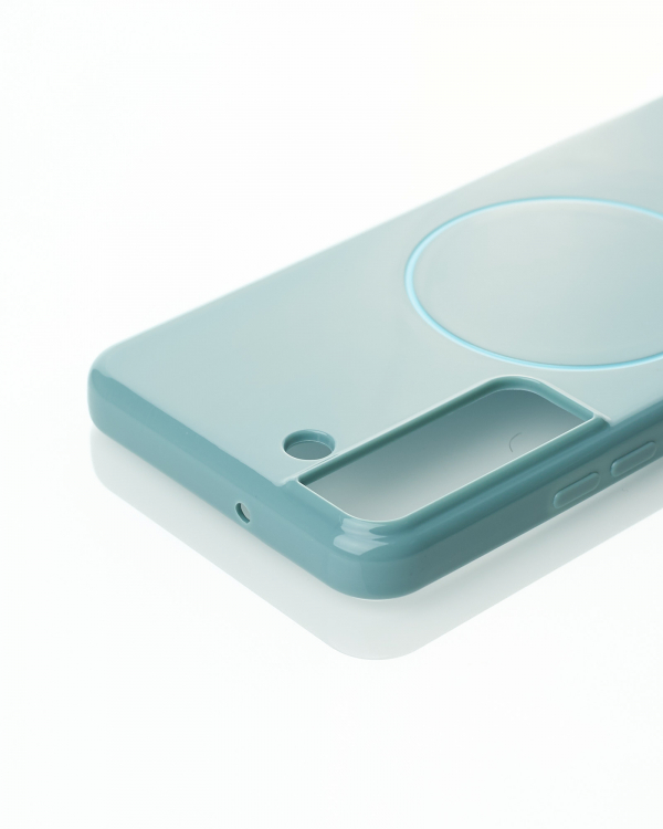 Чехол Glamour Case with MagSafe для Samsung S21 FE wave blue