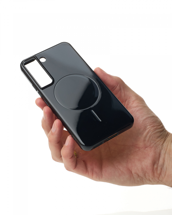 Чехол Glamour Case with MagSafe для Samsung S21 FE black