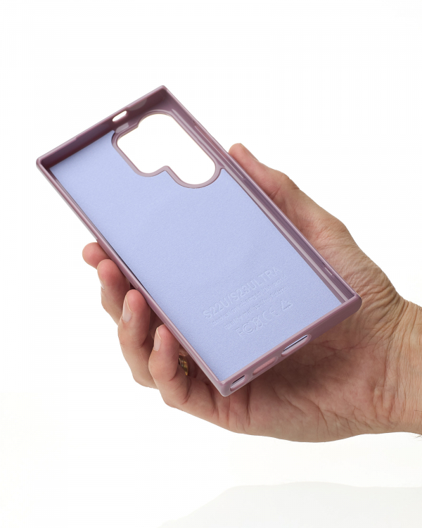 Силиконовый чехол Slim Ring Glamour с поддержкой MagSafe для Samsung S22 Ultra deep purple