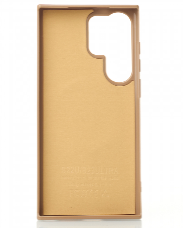 Силиконовый чехол Slim Ring Glamour с поддержкой MagSafe для Samsung S22 Ultra desert titanium