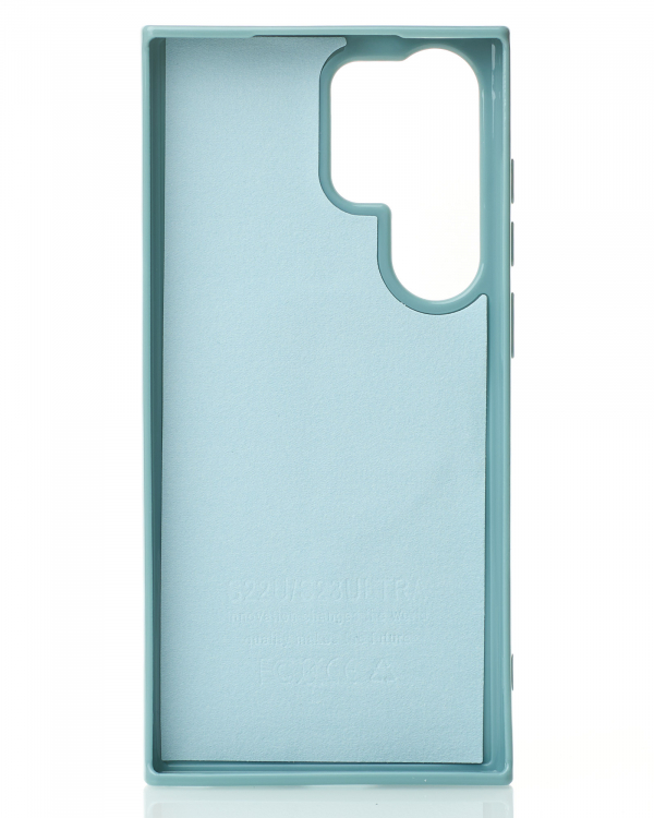 Силиконовый чехол Slim Ring Glamour с поддержкой MagSafe для Samsung S22 Ultra wave blue