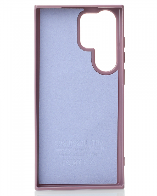 Силиконовый чехол Slim Ring Glamour с поддержкой MagSafe для Samsung S22 Ultra deep purple