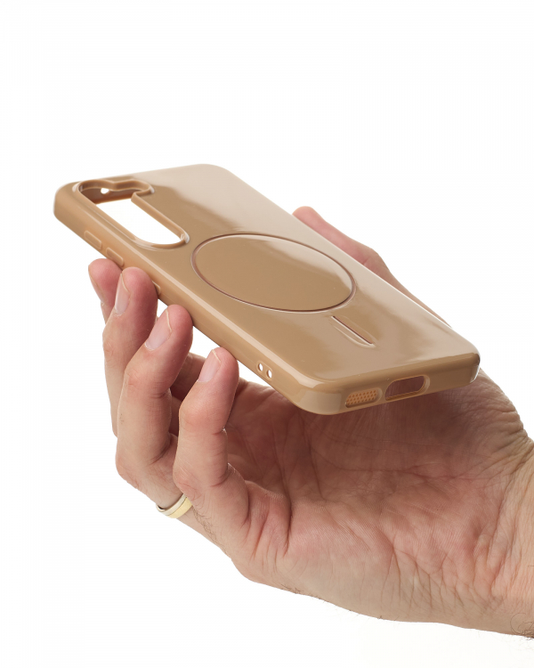 Чехол Glamour Beats Case with MagSafe для Samsung S23 desert titanium