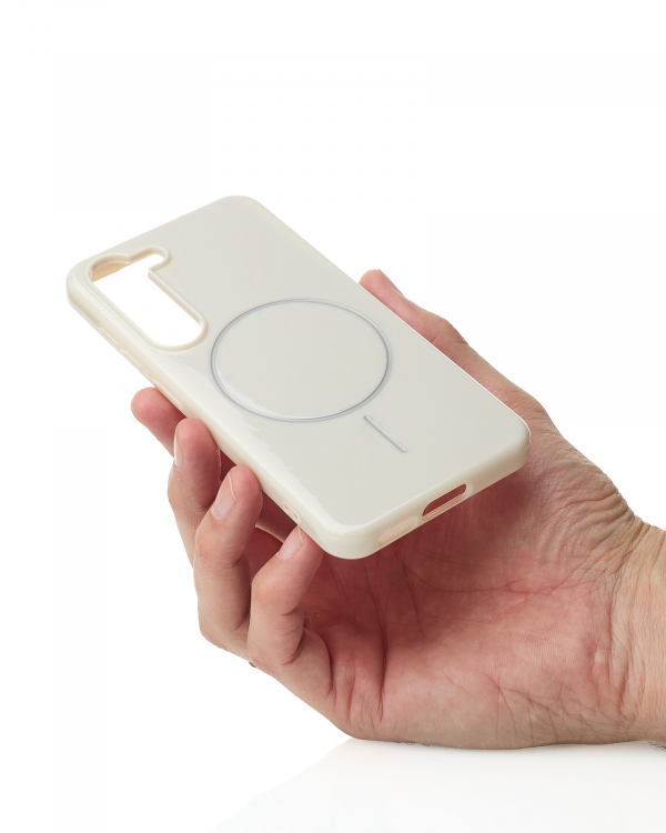 Чехол Glamour Beats Case with MagSafe для Samsung S23 natural titanium