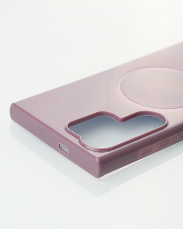 Силиконовый чехол Slim Ring Glamour с поддержкой MagSafe для Samsung S23 Ultra deep purple