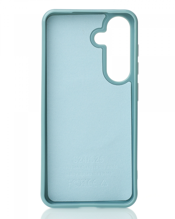 Силиконовый чехол Slim Ring Glamour с поддержкой MagSafe для Samsung S24 FE wave blue