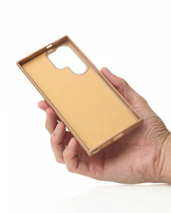 Силиконовый чехол Slim Ring Glamour с поддержкой MagSafe для Samsung S24 Ultra desert titanium