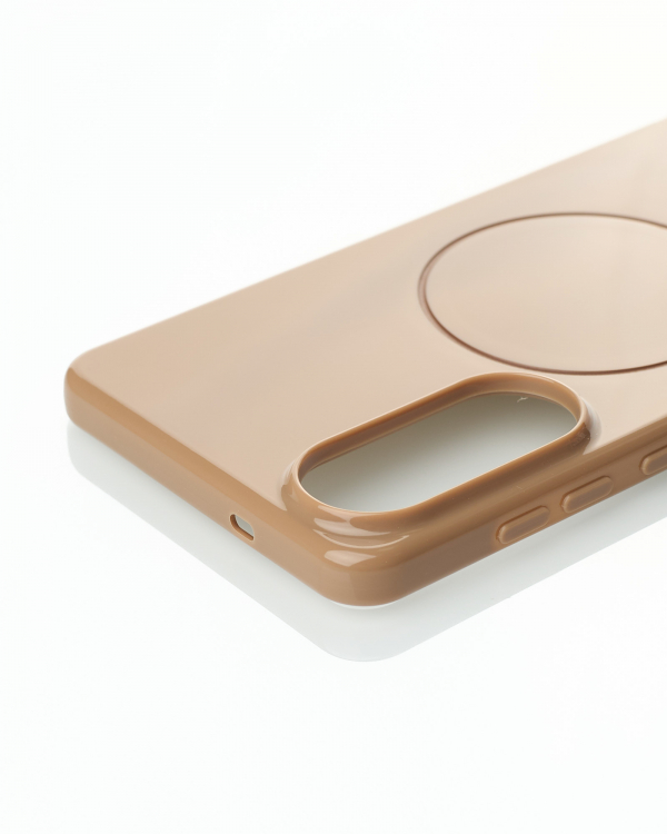 Чехол Glamour Case with MagSafe для Samsung S25 Edge desert titanium