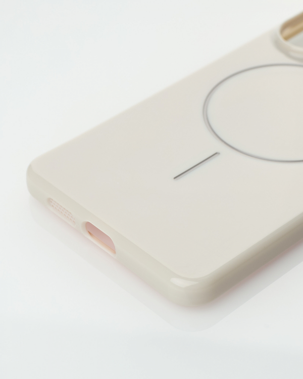 Чехол Glamour Case with MagSafe для Samsung S25 Edge natural titanium