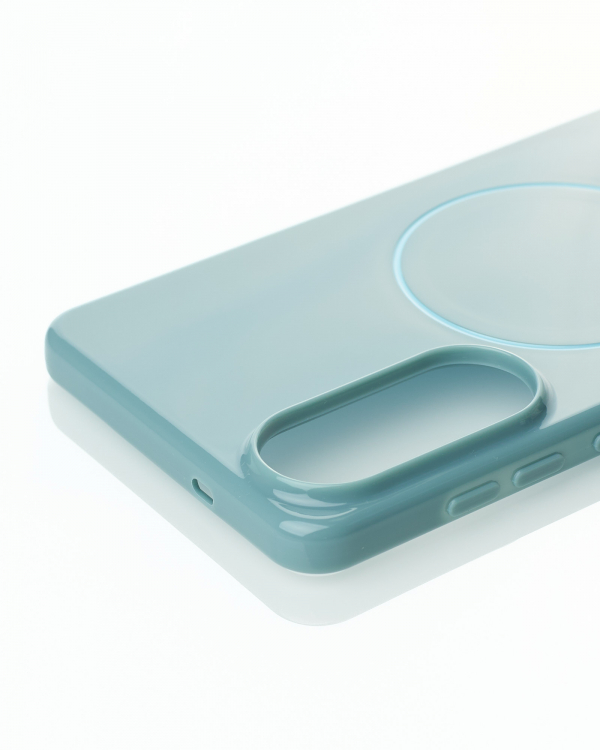 Чехол Glamour Case with MagSafe для Samsung S25 Edge wave blue