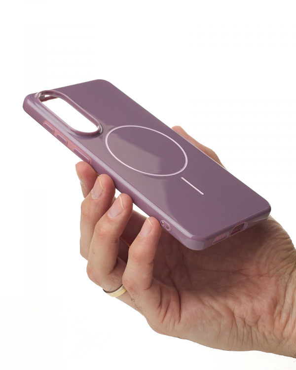 Чехол Glamour Case with MagSafe для Samsung S25 Edge deep purple