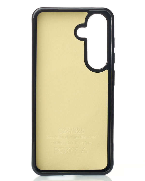 Силиконовый чехол Slim Ring Glamour с поддержкой MagSafe для Samsung S25 black