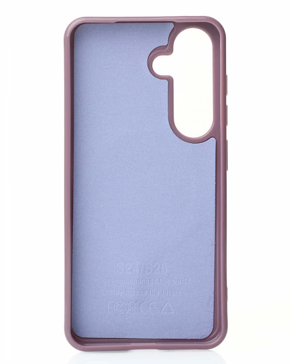 Силиконовый чехол Slim Ring Glamour с поддержкой MagSafe для Samsung S25 deep purple