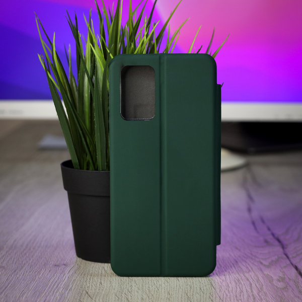чехол-книга 360 для Xiaomi Redmi 10 Prime MATTE темно-зеленый