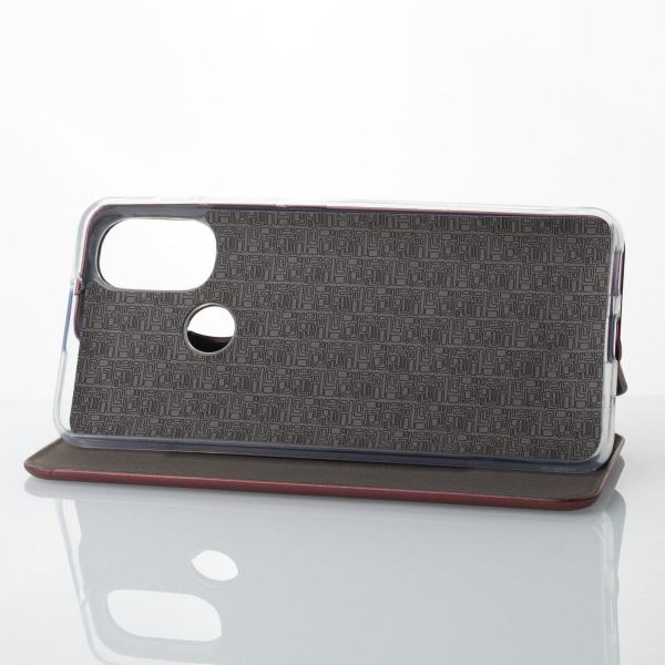 чехол-книга 360 для Motorola E40 STANDARD бордовый