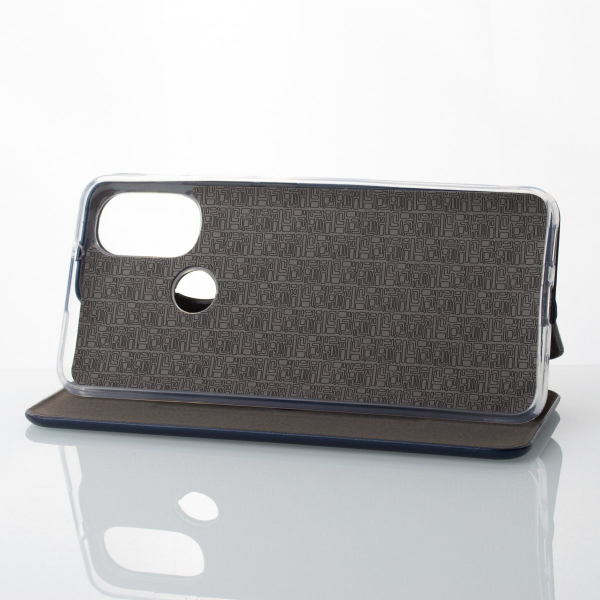 чехол-книга 360 для Motorola E40 STANDARD темно-синий