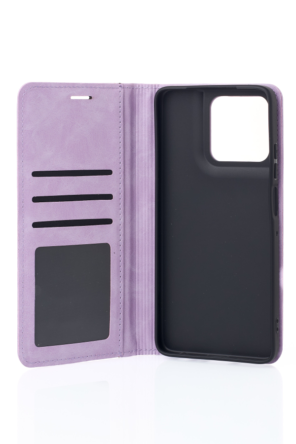 чехол-книга DC ELEGANT для Motorola G56 сиреневый