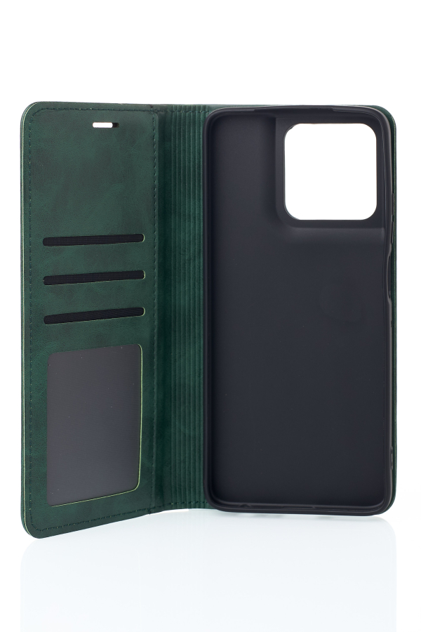 чехол-книга DC ELEGANT для Motorola G56 темно-зеленый