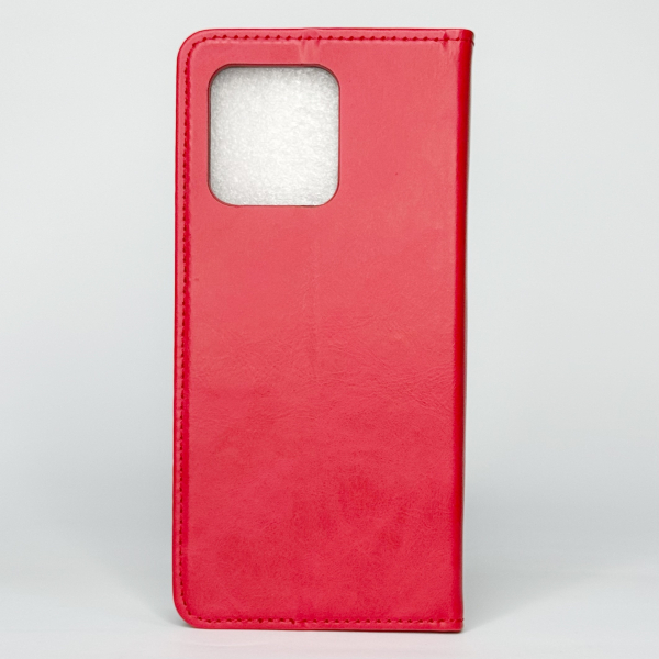 чехол-книга DC ELEGANT для Motorola G86 красный