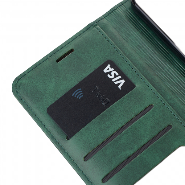 чехол-книга DC ELEGANT для Samsung A06 темно-зеленый