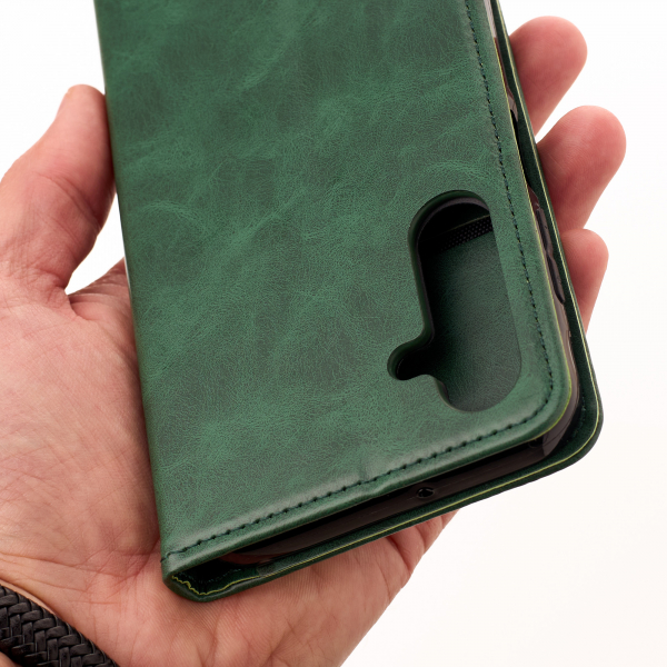 чехол-книга DC ELEGANT для Samsung A26 темно-зеленый