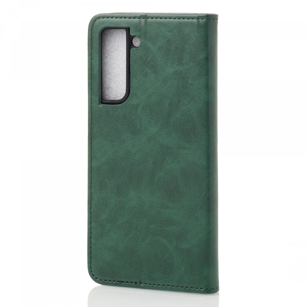 чехол-книга DC ELEGANT для Samsung S21 FE темно-зеленый