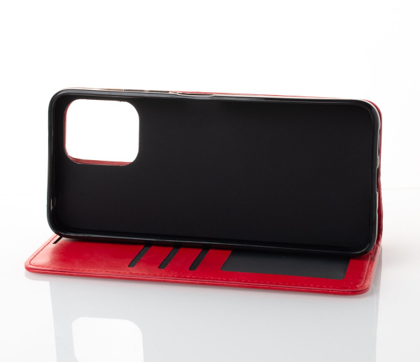 чехол-книга DC ELEGANT для Xiaomi Redmi 12 красный