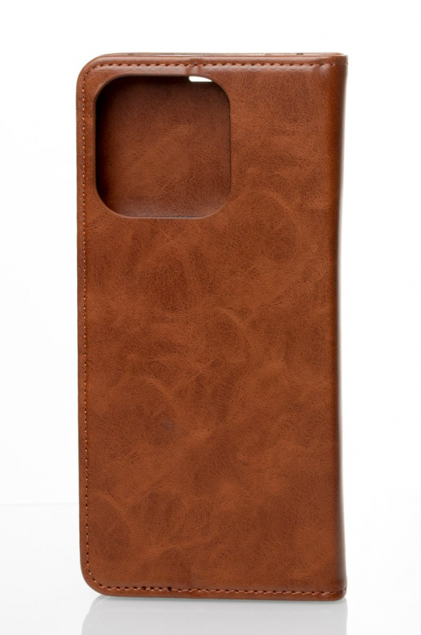 чехол-книга DC ELEGANT для Xiaomi Redmi 12C коричневый