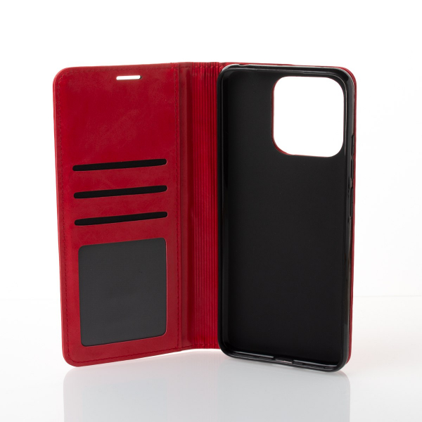 чехол-книга DC ELEGANT для Xiaomi Redmi 12C красный