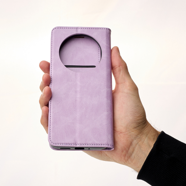 чехол-книга DC ELEGANT для Xiaomi Redmi 14C сиреневый