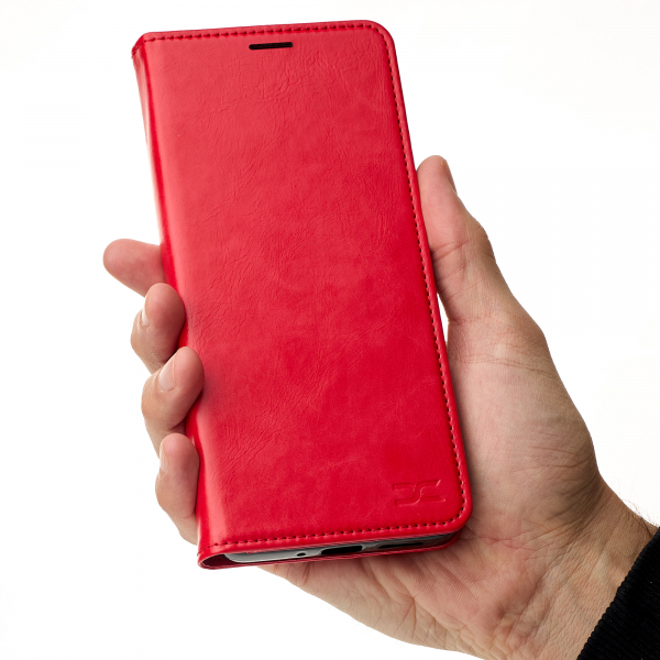 чехол-книга DC ELEGANT для Xiaomi Redmi 14C красный