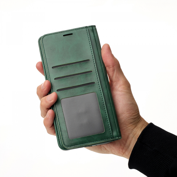 чехол-книга DC ELEGANT для Xiaomi Redmi 14C темно-зеленый