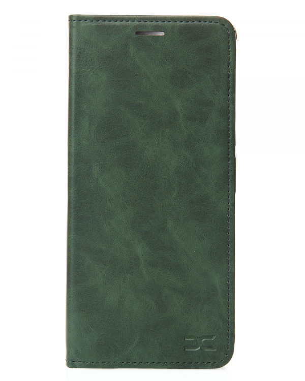 чехол-книга DC ELEGANT для Xiaomi Redmi 15 (171 mm) темно-зеленый