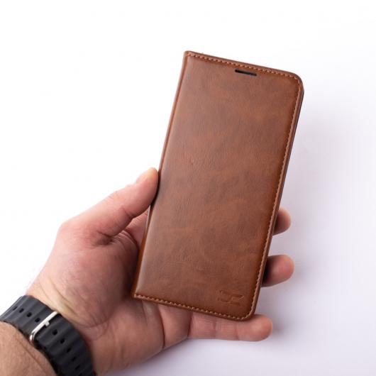 чехол-книга DC ELEGANT для Xiaomi Redmi Note 12 Pro 4G коричневый