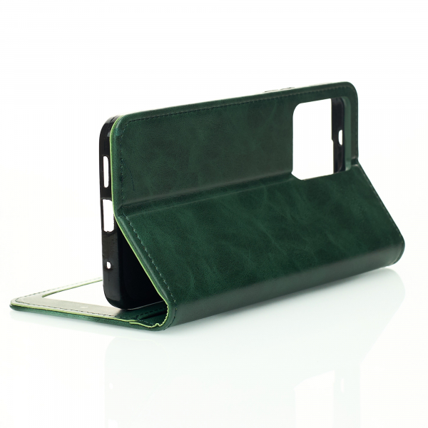 чехол-книга DC ELEGANT для Xiaomi Redmi Note 12 4G темно-зеленый