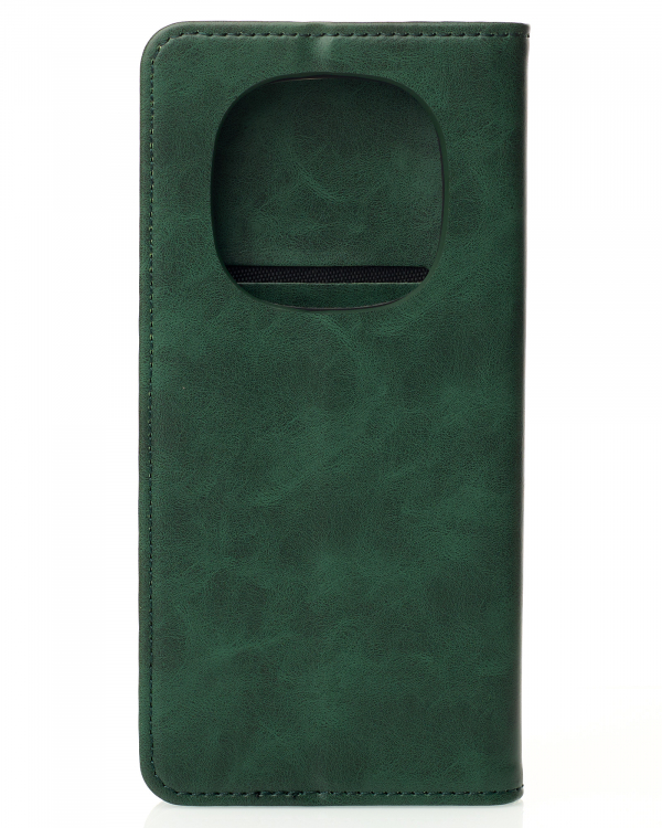 чехол-книга DC ELEGANT для Xiaomi Redmi Note 14 Pro 4G Global темно-зеленый