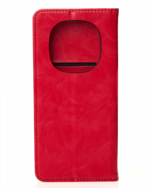 чехол-книга DC ELEGANT для Xiaomi Redmi Note 14 Pro 4G Global красный