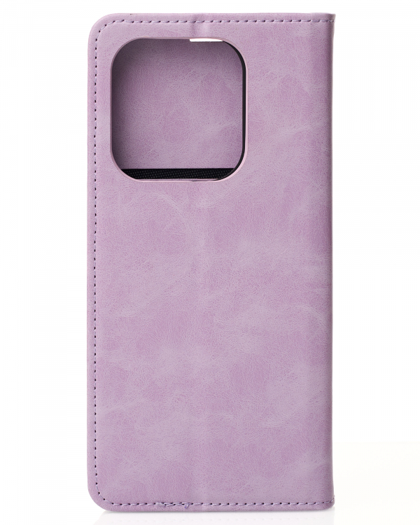 чехол-книга DC ELEGANT для Xiaomi Redmi Note 14 4G (163 mm) сиреневый