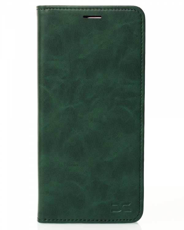 чехол-книга DC ELEGANT для Xiaomi Redmi Note 14 4G (163 mm) темно-зеленый