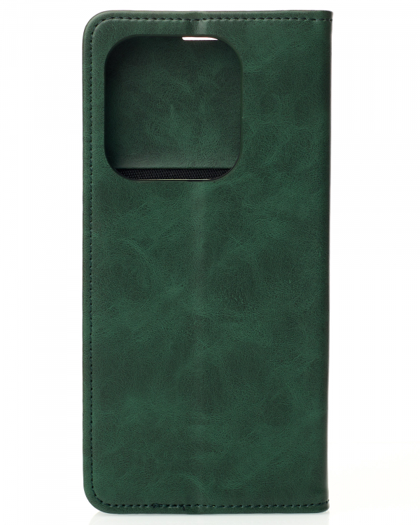 чехол-книга DC ELEGANT для Xiaomi Redmi Note 14 4G (163 mm) темно-зеленый