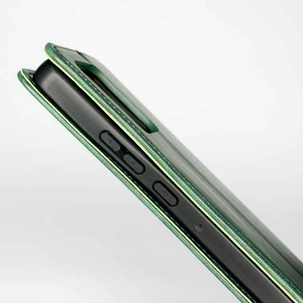 чехол-книга DC ELEGANT для Motorola G86 темно-зеленый