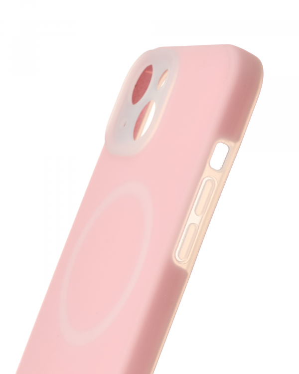 Чехол Liquid Silicone Full с поддержкой MagSafe для iPhone 14 pink
