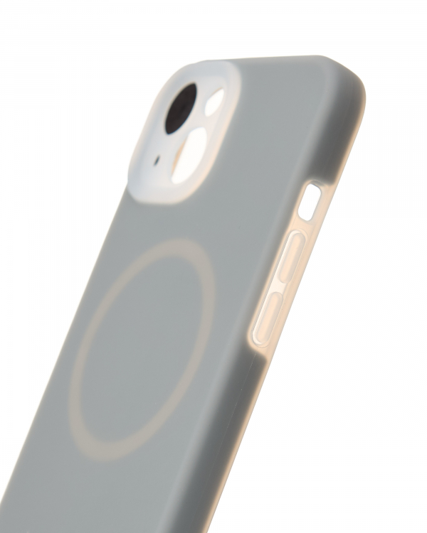 Чехол Liquid Silicone Full с поддержкой MagSafe для iPhone 13 stone gray