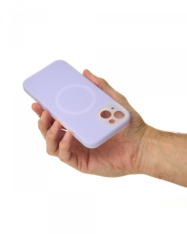 Чехол Liquid Silicone Full с поддержкой MagSafe для iPhone 14 violet