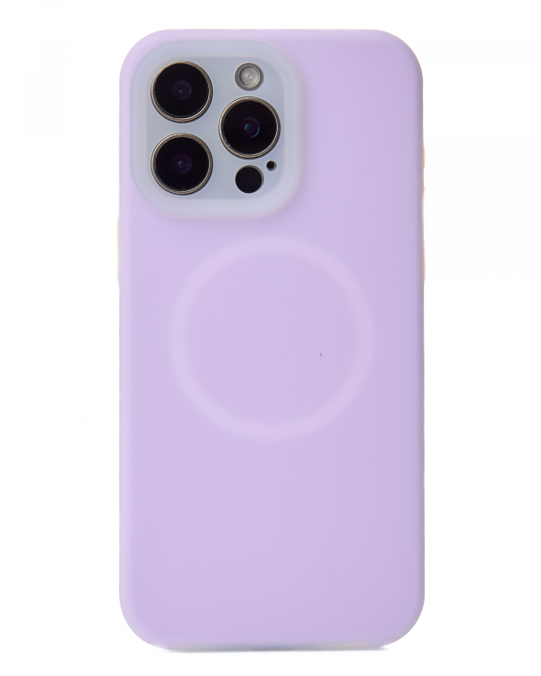 Чехол Liquid Silicone Full с поддержкой MagSafe для iPhone 14 Pro violet